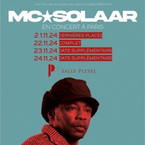 Mc Solaar à Paris Salle Pleyel en novembre 2024
