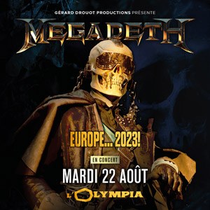 Megadeth en concert à L'Olympia en août 2023