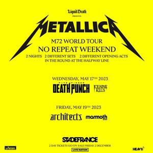 Metallica en concert au Stade de France en mai 2023
