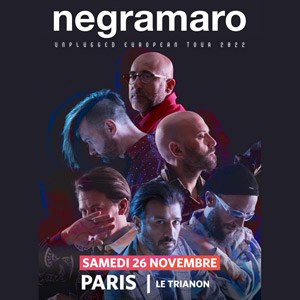 Negramaro en concert Le Trianon en novembre 2022