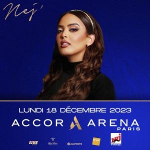 Nej' en concert à l'Accor Arena en décembre 2023