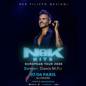 Nek Concert Alhambra Paris en avril 2026