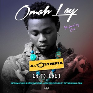 Omah Lay en concert à L'Olympia le 29 octobre 2023