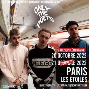 Only The Poets en concert aux Étoiles en octobre 2022