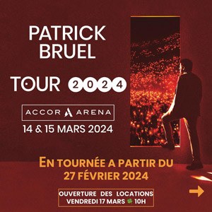 Patrick Bruel en concert à l'Accor Arena en 2024