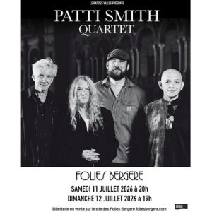 Patti Smith Quartet Concert Folies Bergère Paris 2026