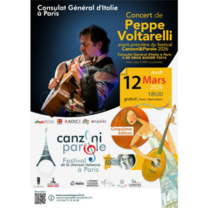 Peppe Voltarelli Concert Consulat Général d'Italie Paris 2026