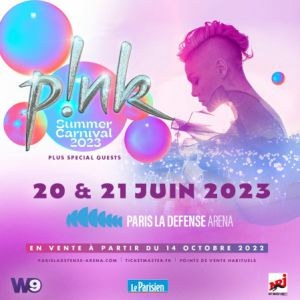 P!nk Paris La Défense Arena - Nanterre du 20 au 21 juin 2023