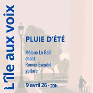 Pluie d'été le 09/04/2026 20:00 - Théâtre de l'Île-Saint-Louis Paul Rey
