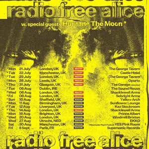Radio Free Alice en concert Supersonic Records le 5 septembre 2025
