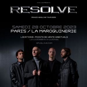 Resolve en concert à La Maroquinerie le 28 octobre 2023