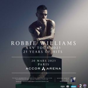Robbie Williams en concert à l'Accor Arena en mars 2023