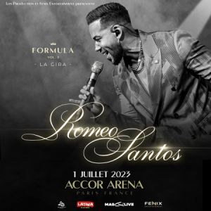Romeo Santos en concert à Accor Arena le 1er juillet 2023