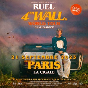 Ruel La Cigale - Paris jeudi 21 septembre 2023
