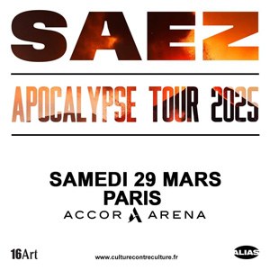 Saez en concert à l'Accor Arena en mars 2025