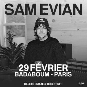 Sam Evian en concert au Badaboum en février 2024
