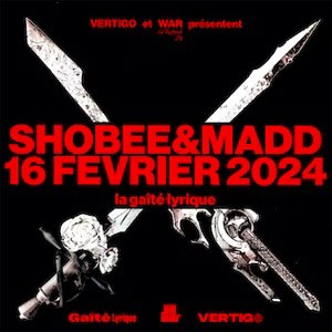 Shobee et Madd en concert à La Gaite Lyrique en février 2024