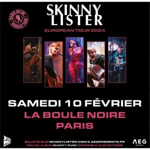 Skinny Lister en concert à La Boule Noire en février 2024
