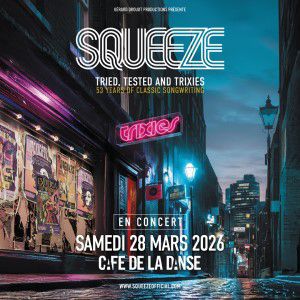 Squeeze en concert Café de la Danse en mars 2026