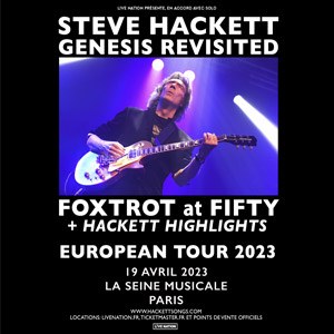 Steve Hackett La Seine Musicale - Boulogne-Billancourt mercredi 19 avril 2023