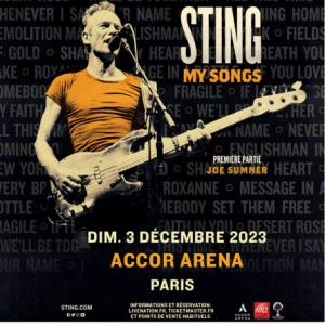 Sting en concert à l'Accor Arena en décembre 2023