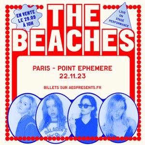 The Beaches en concert au Point Éphémère en novembre 2023