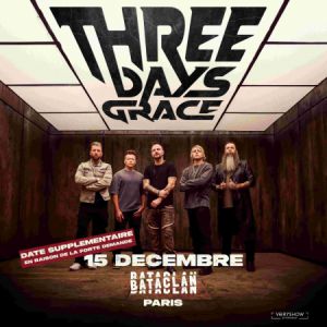 Three Days Grace en concert Le Bataclan le 15 décembre 2025