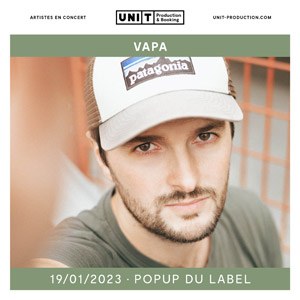 Vapa Pop Up! - Paris jeudi 19 janvier 2023