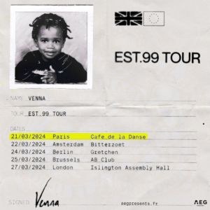 Venna à Paris Café de la Danse le 21 mars 2024
