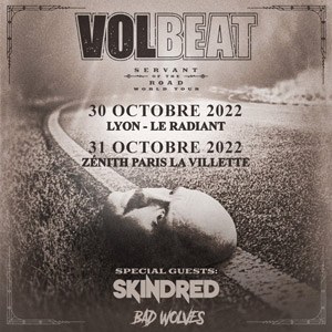 Volbeat en concert au Zénith de Paris en octobre 2022