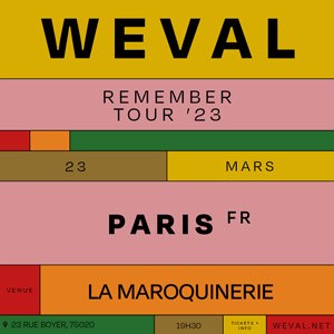 Billets Weval La Maroquinerie - Paris jeudi 23 mars 2023