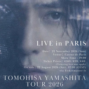 Yamashita Tomohisa Concert Casino de Paris 2026