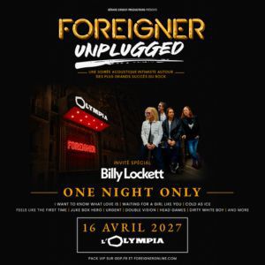 Foreigner à Paris : concert, date et billets