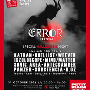 Halloween Night - Error Festival à Paris : concert, date et billets