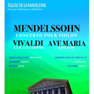 Les 4 Saisons de Vivaldi, Ave Maria,ÿConcerto de Mendelssohn à Paris : concert, date et billets