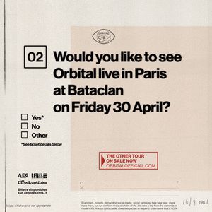 Orbital à Paris : concert, date et billets