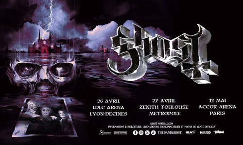 Les icônes du rock théâtral suédois, Ghost en concert à l'Accor Arena en mai 2025